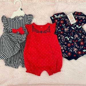 Baby Girls 3 piece bundle💙🤍❤️